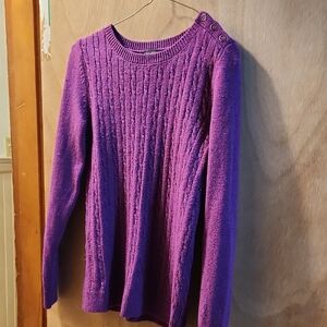 Talbots Vibrant Purple Knit Sweater